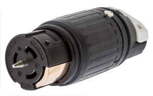 Hubbell Wiring Straight Locking Connectors 50 A 250 V 3P4W Non-NEMA Insulated Twist-Lock® Insulgrip® Dry Location