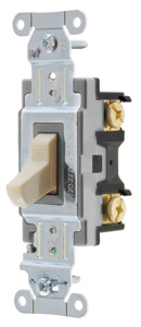 Hubbell Wiring SPST Toggle Light Switches 15 A 120/277 V CS115 No Illumination Ivory