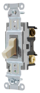 Hubbell Wiring 3-Way, SPDT Toggle Light Switches 20 A 120/277 V Ivory