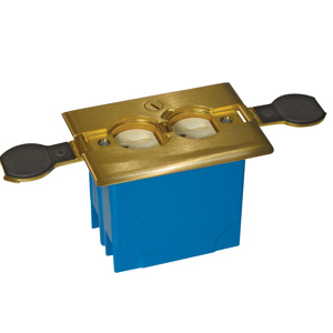 ABB Thomas & Betts Adjust-A-Box® Residential Drop-in Rectangular Flush Service Floor Boxes Metallic 1 Gang Flush