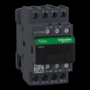 Square D LC1D TeSys Deca Series IEC Contactors 25 A 4 Pole 120 VAC
