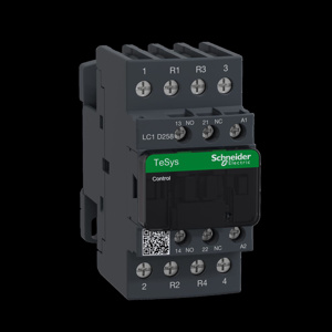 Square D LC1D TeSys™ Deca IEC Contactors 40 A 4 Pole 120 VAC