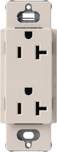 Lutron Duplex Receptacles 20 A 125 V 5-20R Satin Colors® Indoor use only Taupe