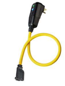 Hubbell Wiring Circuit Guard® GFP2CA Series GFCI Line Cords 15 A 5-15R Yellow Watertight
