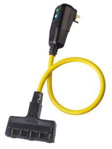 Hubbell Wiring Circuit Guard® GFP2TTM Series GFCI Line Cords 15 A 5-15R Yellow Watertight