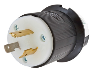 Hubbell Wiring Straight Locking Plugs 20 A 347 V 2P3W L24-20P Insulated Twist-Lock® Insulgrip® Dry Location