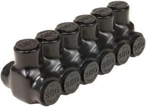 Ilsco Multi-tap Connectors Two Sided 6 AWG - 250 kcmil 6 Port