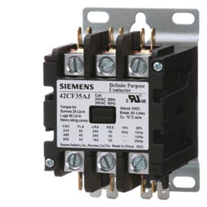 Siemens Definite Purpose Contactors 40 <em class="search-results-highlight">A</em> <em class="search-results-highlight">3</em> Pole 120 V