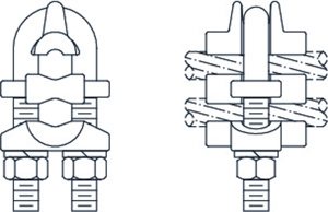 Sefcor GCK Series Parallel <em class="search-results-highlight">U</em>-bolt Connectors 2.5625 in Copper