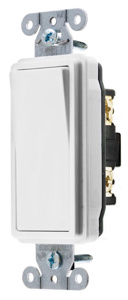 Hubbell Wiring 4-Way, DPDT Rocker Light Switches 20 A 120/277 V Style Line® Decorator DS420 White