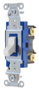 Hubbell Wiring 3-Way, SPDT Toggle Light Switches 15 A 120/277 V Hubbell-PRO Heavy Duty 1203 White