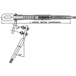 AFL Compression Dead End Accessories for 33300 Series for ACSR Conductors Aluminum