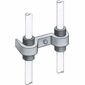 AFL OPGW Wood Pole Clamps Steel 2.81 in Galvanized