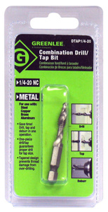 Emerson Greenlee DTAP Combination Drill/Tap Bits 1/4 in