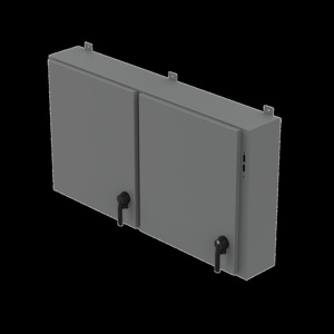 nVent HOFFMAN A26M2 Low Profile Wall Mount Two Door Hinged Latching N12 Disconnect Enclosures 30 x 54 x 8 in Concealed Hinge, Two Door Steel NEMA 12