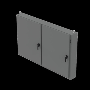 nVent HOFFMAN A26M2 Low Profile Wall Mount Two Door Hinged Latching N12 Disconnect Enclosures 48 x 78 x 10 in Concealed Hinge, Two Door Steel NEMA 12