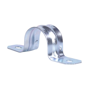 Eaton Crouse-Hinds Rigid/IMC Two-hole Straps 3/4 in Pipe Strap, Two Hole Steel Pre-galvanized