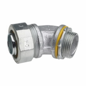 Eaton Crouse-Hinds LT Liquidator™ Series 45 Degree Liquidtight Connectors Non-insulated 1/2 in Compression x Threaded Malleable Iron