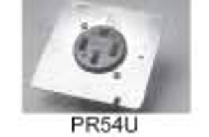 ABB Midwest Electric PR Series Single Receptacles on Plate 50 A 125/250 V 3P4W 14-50R Specification Black