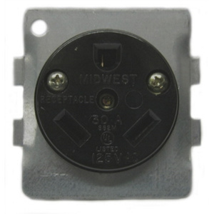 ABB Midwest Electric BR Series Single RV Receptacles 30 A 125 V 2P3W TT-30R Specification Black