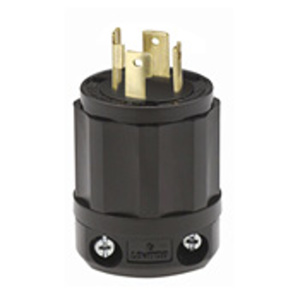 Leviton Black & White® Series Locking Plugs 30 A 125/250 V 3P4W L14-30P Uninsulated Black & White® Dry Location