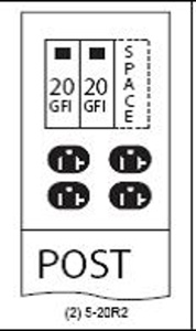 ABB Midwest Electric Unmetered RV Earth Burial Pedestals