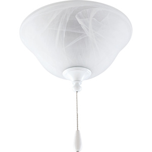 Progress Lighting AirPro Collection Ceiling Fan Light Kits White with Alabaster Glass