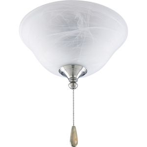 Progress Lighting AirPro Collection Ceiling Fan Light Kits Brushed Nickel with Alabaster Glass