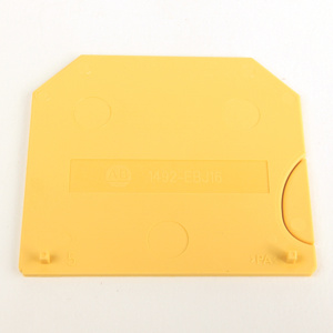 Rockwell Automation 1492-EB Terminal Block End Barriers 1.5 x 49 x 60 mm Yellow For Screw Type Terminal Blocks, 1492-J16, J35, J6FB1, J6FB124, J6FB148, J6FB1120, J6FB1250, J6FB2, J6FB224, J6FB248, J6FB2120, J6FB2250