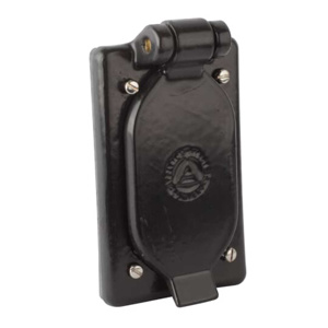 ABB Thomas & Betts FS / FD Device Box Covers Duplex Receptacle Raised 1 Gang Dark Gray