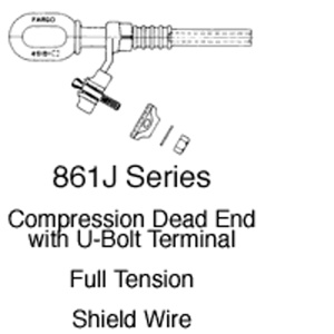 Hubbell Power Static Wire Deadend for Alumowelds Aluminum, Steel 0.343 - 0.375 in
