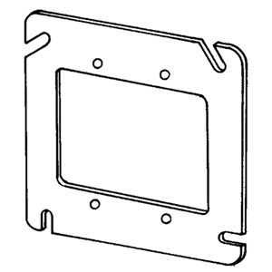 Appleton Emerson 4-11/16 Square Box Plaster Rings 2 Gang Flat