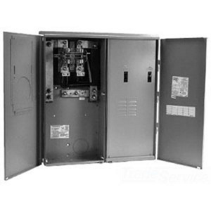 ABB Midwest Electric THQL Series Dual Main Breaker Combination Service Entrance Loadcenters 400 A Ringless - Surface