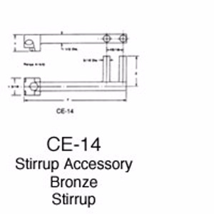 Hubbell Power CE14 Stirrup Accessories Bronze