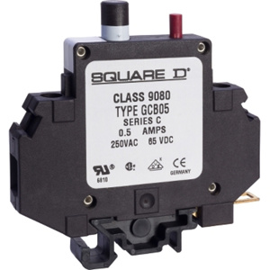 Square D Class 9080 Type GCB UL 1077 Overcurrent Circuit Protectors 4 A 1 Pole