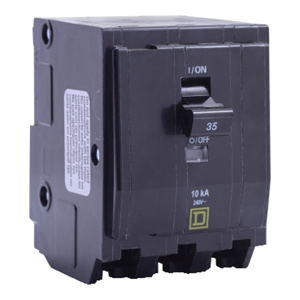 Square D QO™ Molded Case Plug-in Circuit Breakers 35 A 120/240 VAC 10 kAIC 3 Pole 3 Phase