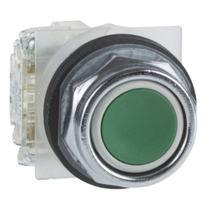 Square D Harmony™ 9001KR Momentary Push Button Operators 30 mm No Illumination Metallic [None] Green