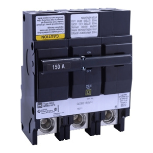 Square D QOB™ Series Molded Case Bolt-on Circuit Breakers 150 A 120/240 VAC 22 kAIC 3 Pole 3 Phase