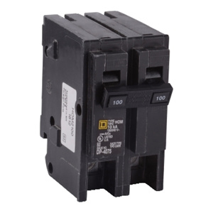 Square D Homeline™ HOM Series Molded Case Plug-in Circuit Breakers 2 Pole 120 VAC 100 A