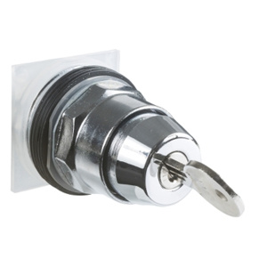 Square D Harmony™ 9001K 30 mm Key Selector Switches Keyed Selector Switch 3 Position Maintained Silver