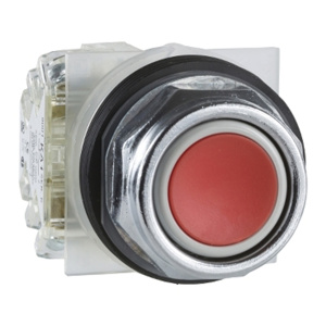 Square D Harmony™ 9001KR Momentary Push Button Operators 30 mm No Illumination Metallic [None] Red