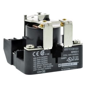 Square D 8501C Open Frame Heavy Duty Power Relays 30 A 120 V