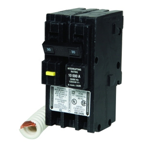 Square D Homeline™ HOM Series GFCI Molded Case Plug-in Circuit Breakers 30 A 120/240 VAC 10 kAIC 2 Pole 1 Phase
