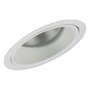 Lytecaster® Series 6 in Slope Ceiling Trim - Baffle Trim Incandescent Baffle - White 6 in