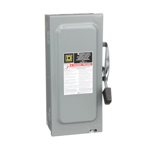 Square D D2 Series General Duty Single Phase Fused Disconnects 60 A NEMA 1 240 VAC