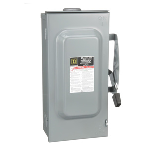 Square D D3 Series General Duty Three Phase Fused Disconnects 100 A NEMA 3R 240 VAC