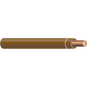 Generic Brand Solid Copper <em class="search-results-highlight">THHN</em> Jacketed Wire 14 AWG 2500 ft Reel Brown