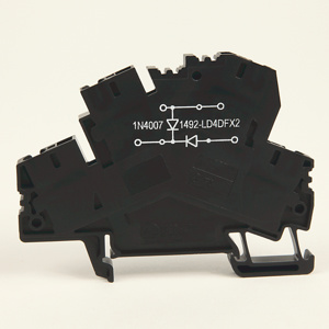 Rockwell Automation 1492-LD4 Series IEC Style Multi-conductor Feed-thru Terminal Blocks Spring Clamp 2 #26 to #10 AWG