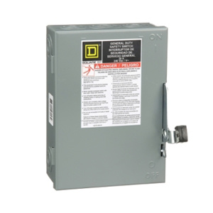 Square D DU3 Series General Duty Three Phase Non-Fused Disconnects 30 A NEMA 1 240 VAC
