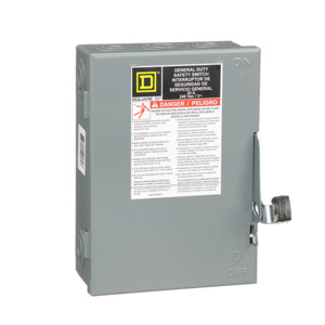 Square D DU3 General Duty Three Phase Non-fused Disconnects 30 A NEMA 1 240 VAC